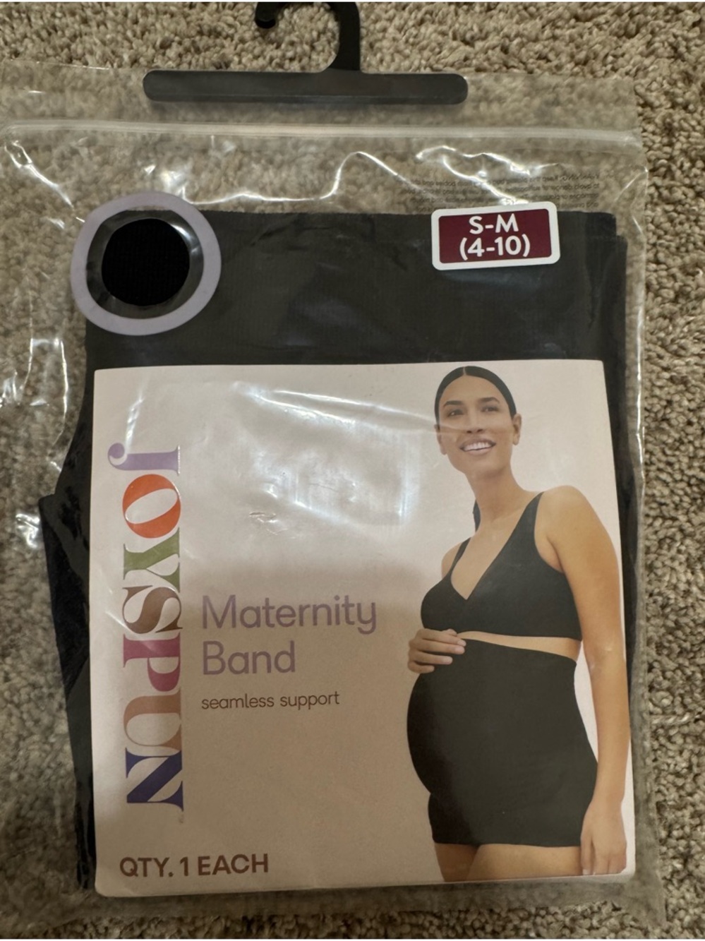 Joyspun Black Maternity Band S-M